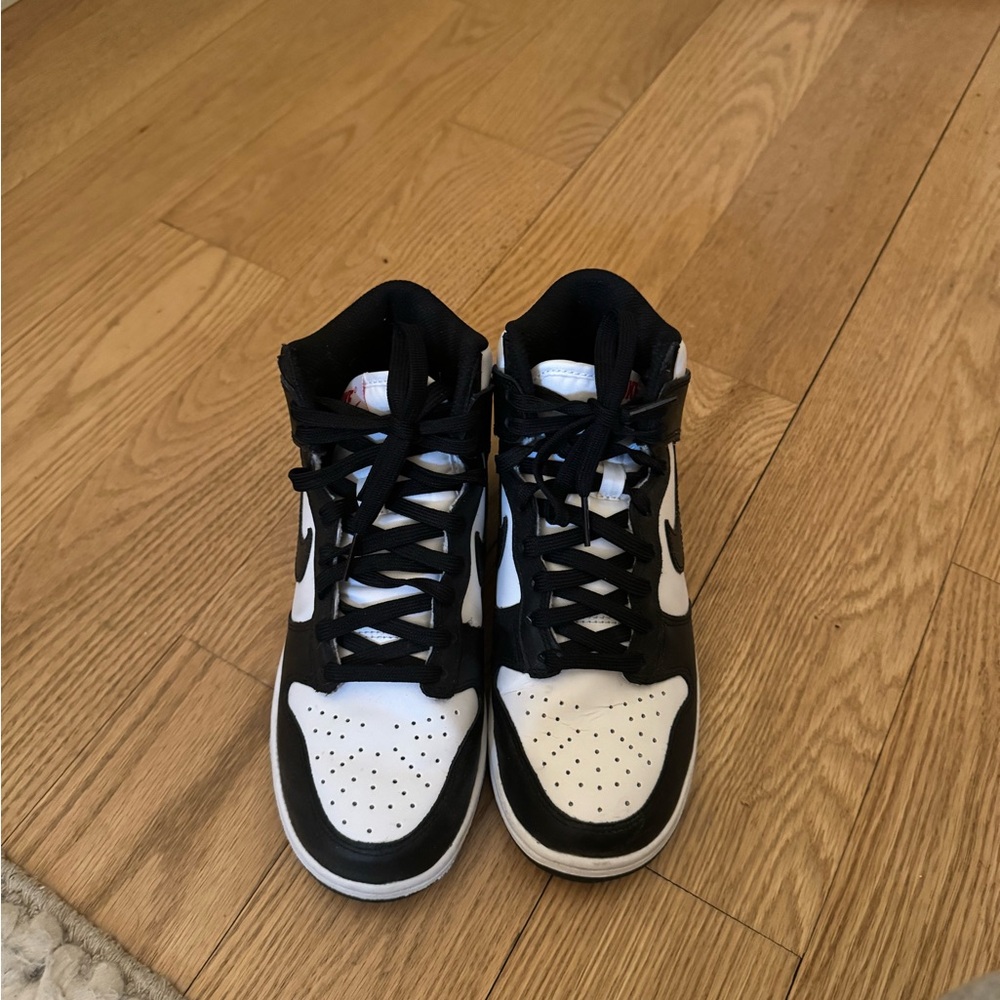 Nike Black and White Dunk Highs